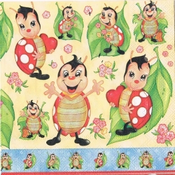 Serwetka do decoupage -97- biedronki